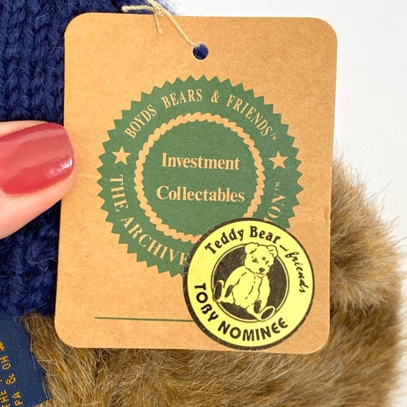 Nautical Archive Collection Boyds Bears Plush Anchor Sweater Vintage With Tags - Picture 10 of 14